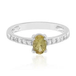 Gelber Beryll-Silberring