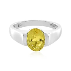 Gelber Beryll-Silberring