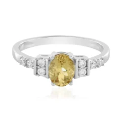 Gelber Beryll-Silberring