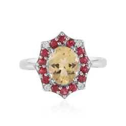 Gelber Beryll-Silberring