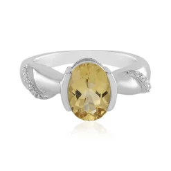 Gelber Beryll-Silberring