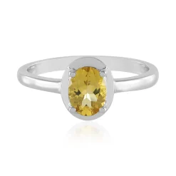 Gelber Beryll-Silberring