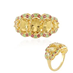 Gelber Beryll-Silberring