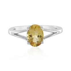 Gelber Beryll-Silberring