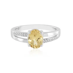 Gelber Beryll-Silberring