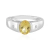 Gelber Beryll-Silberring