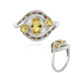 Gelber Beryll-Silberring