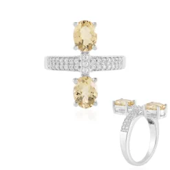 Gelber Beryll-Silberring