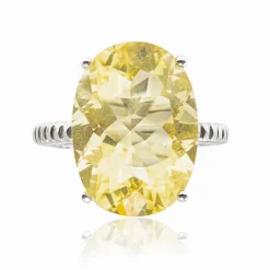 Gelber Fluorit-Silberring