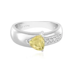 Gelber Fluorit-Silberring