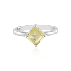 Gelber Fluorit-Silberring