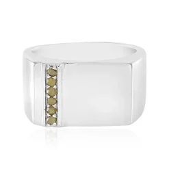 Gelber I3 Diamant-Messingring (Juwelo Style)