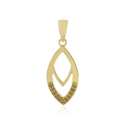 Gelber I3 Diamant-Silberanhänger