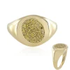 Gelber I2 Diamant-Silberring