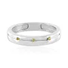 Gelber I2 Diamant-Silberring
