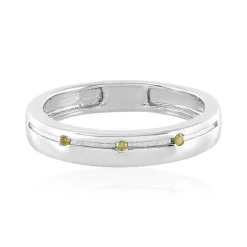 Gelber I2 Diamant-Silberring
