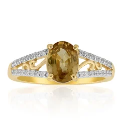 Gelber Kings Plains-Zirkon-Goldring