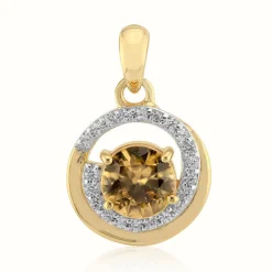 Gelber Kings Plains-Zirkon-Goldanhänger