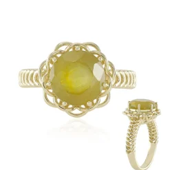 Gelber Madagaskar-Saphir-Goldring (Ornaments by de Melo)