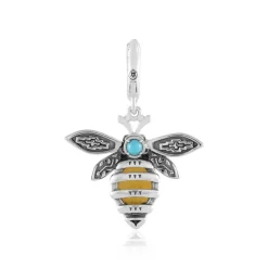 Gelber Quarz-Silberanhänger (Desert Chic)