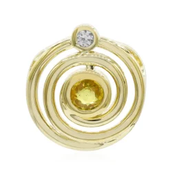 Gelber Saphir-Silberanhänger