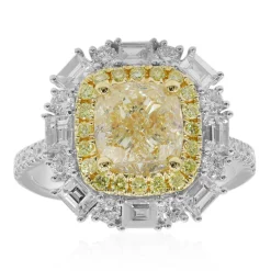 Gelber SI2 Brillant-Goldring (CIRARI)