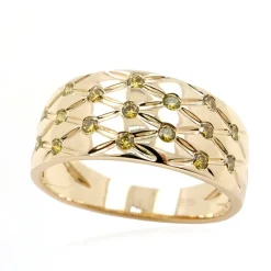 Gelber SI2 Brillant-Goldring