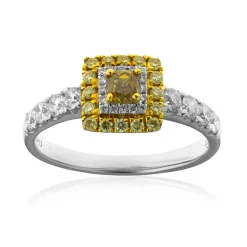 Gelber SI2 Brillant-Goldring (CIRARI)