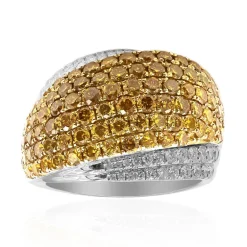 Gelber SI2 Brillant-Goldring (CIRARI)