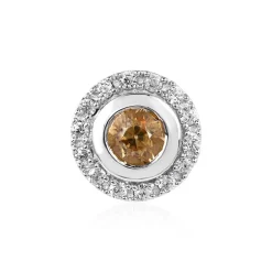 Gelber Zirkon-Silberanhänger