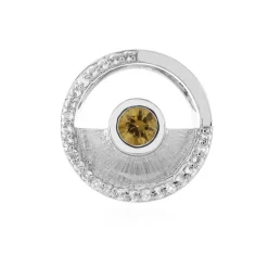 Gelber Zirkon-Silberanhänger