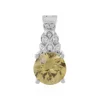 Gelber Zirkon-Silberanhänger