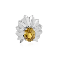 Gelber Zirkon-Silberanhänger (SAELOCANA)