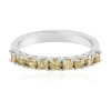 Gelber Zirkon-Silberring