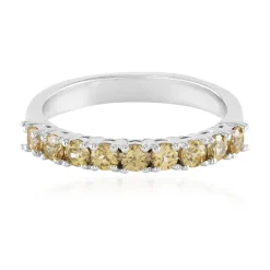 Gelber Zirkon-Silberring