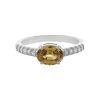 Gelber Zirkon-Silberring