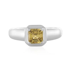 Gelber Zirkon-Silberring