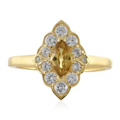 Gelber Zirkon-Silberring