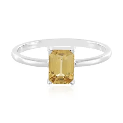 Gelber Zirkon-Silberring