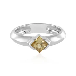 Gelber Zirkon-Silberring