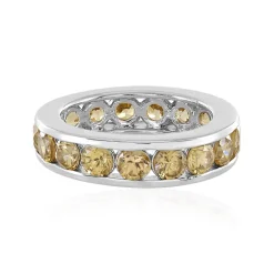 Gelber Zirkon-Silberring