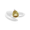 Gelber Zirkon-Silberring