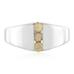 Gelber Zirkon-Silberring