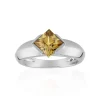 Gelber Zirkon-Silberring
