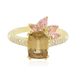 Gelber Zirkon-Silberring (Adela Silber)