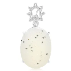 Glitzer-Achat-Silberanhänger