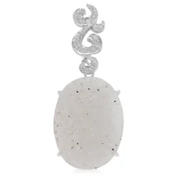 Glitzer-Achat-Silberanhänger