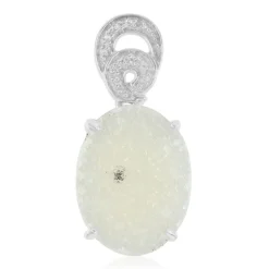 Glitzer-Achat-Silberanhänger