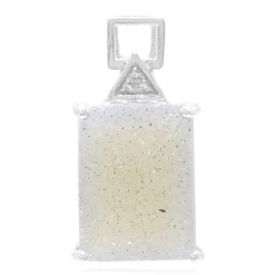 Glitzer-Achat-Silberanhänger