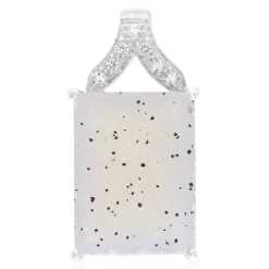 Glitzer-Achat-Silberanhänger